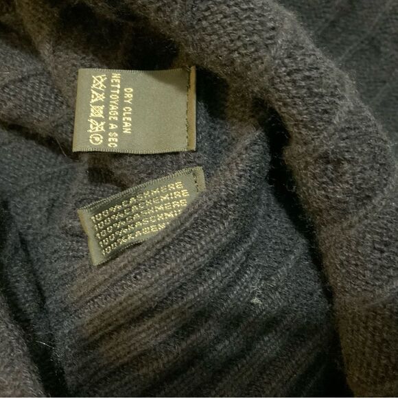 Ralph Lauren black label Sleeveless open cashmere cable knit cardigan size L - Picture 6 of 8